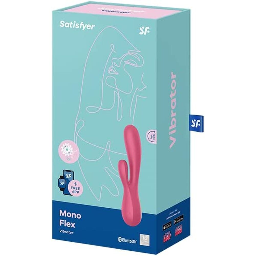Satisfyer App Enabled Mono Flex Rabbit Vibrator Red - Image 4