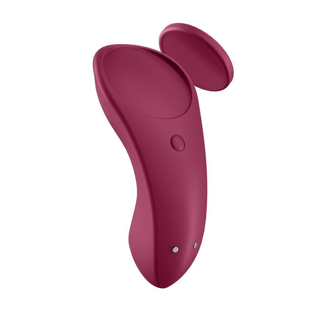 Satisfyer App Enabled Sexy Secret Panty Vibrator Wine Red - Image 2