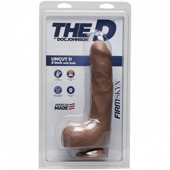 The D Uncut D 9 Inch Caramel Dildo With Balls - Image 2