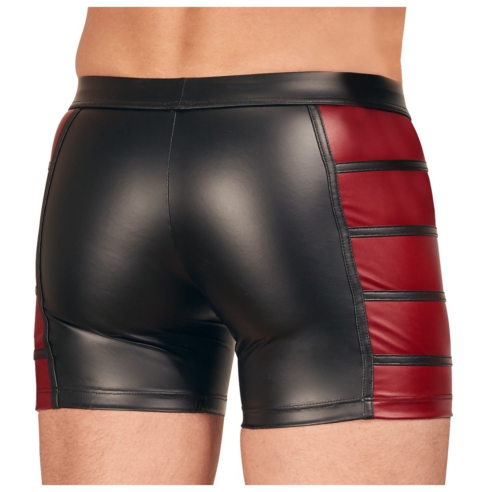 NEK Matte Look Pants In Black and Red - Image 3