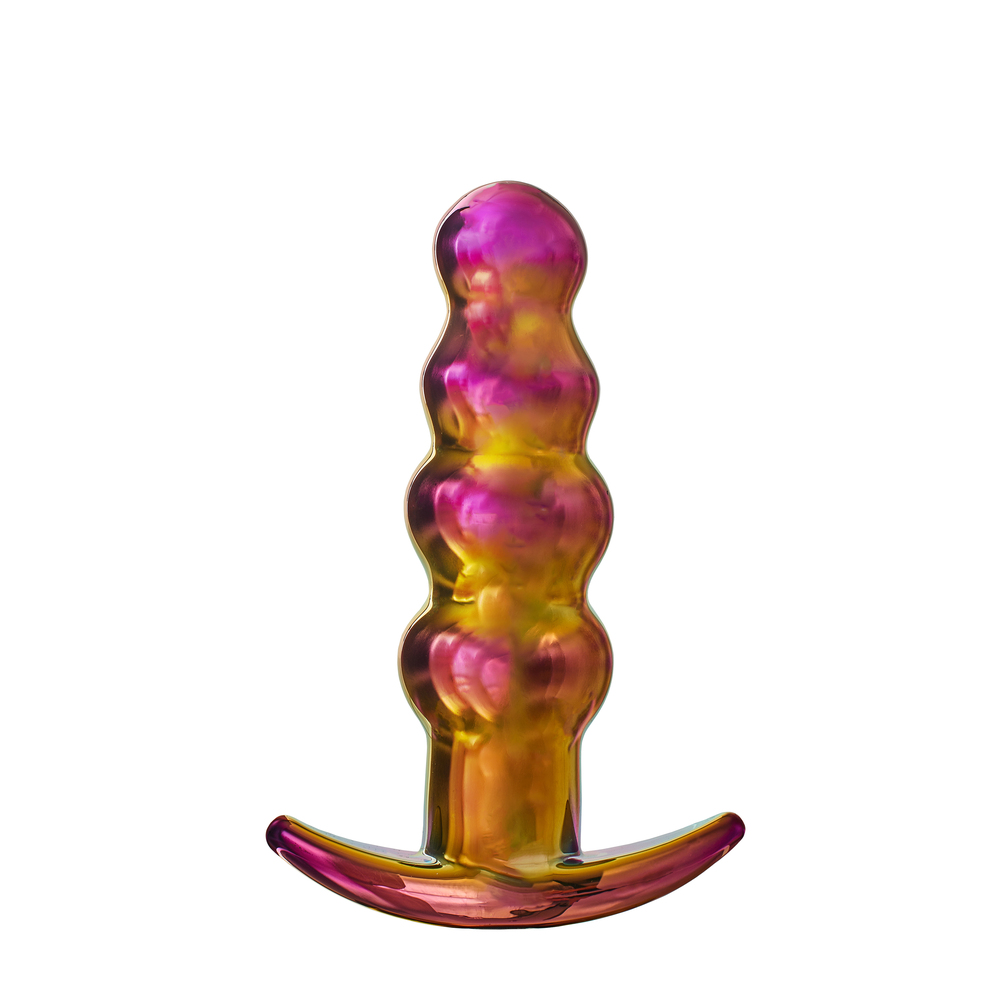 Glamour Glass Remote Control Beaded Butt Plug - Image 2