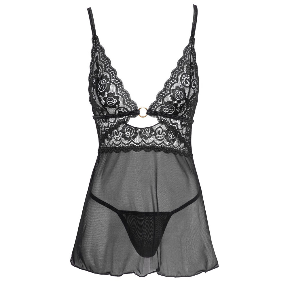 Cottelli Backless Babydoll With Thong - Image 3
