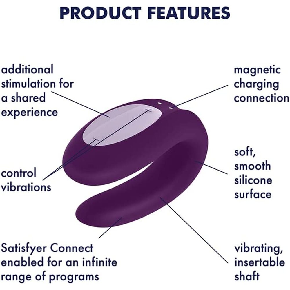 Satisfyer App Enabled Double Joy Lilac - Image 3