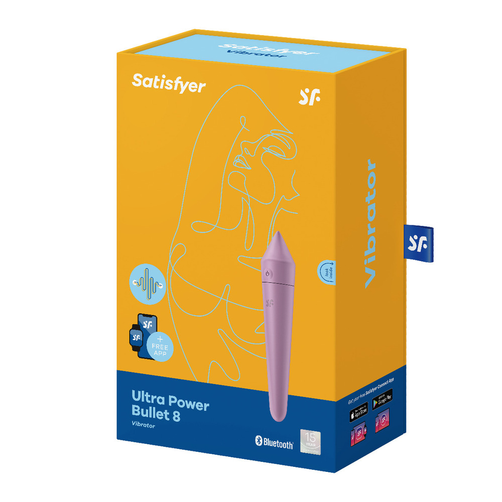 Satisfyer Ultra Power Bullet 8 With App Control Lilac - Image 4