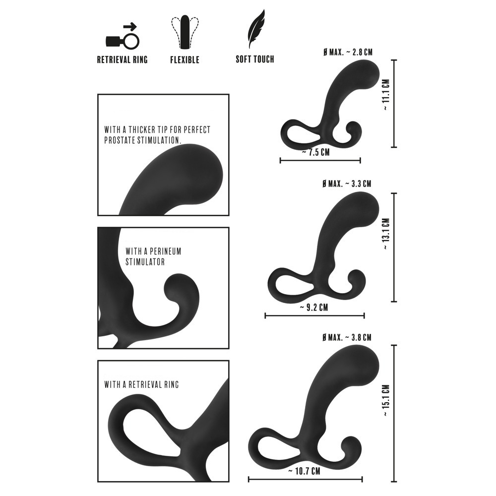 Rebel Mens Gear 3 Piece Prostate Plug Set - Image 2