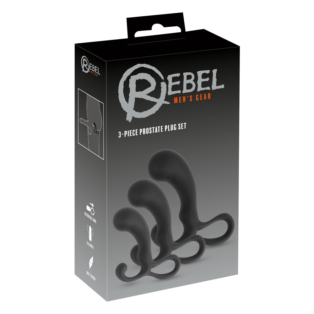 Rebel Mens Gear 3 Piece Prostate Plug Set - Image 4