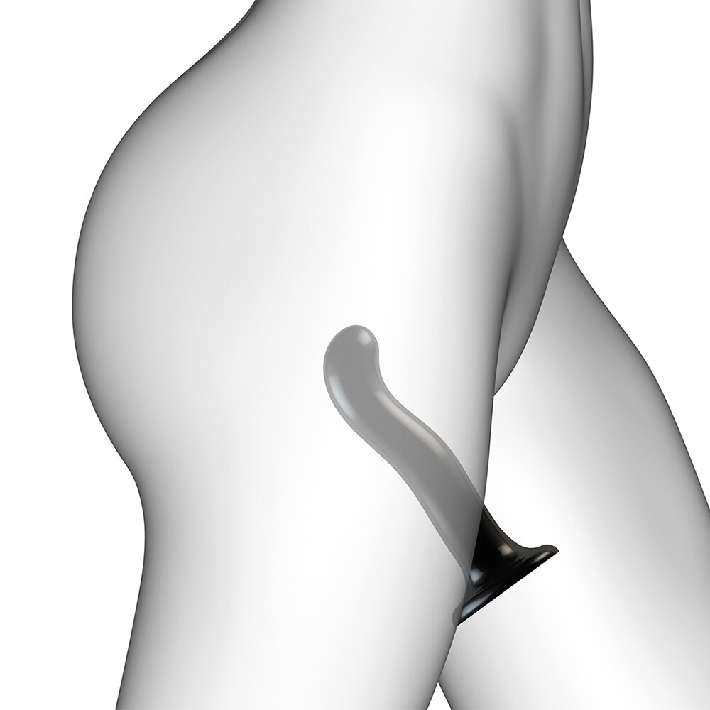 Strap On Me Prostate and G Spot Curved Dildo Medium Black - Image 4