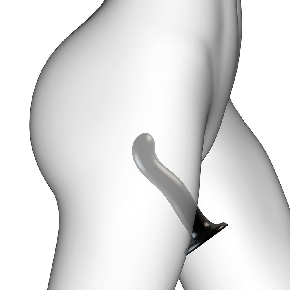 Strap On Me Prostate and G Spot Curved Dildo Large Black - Image 4