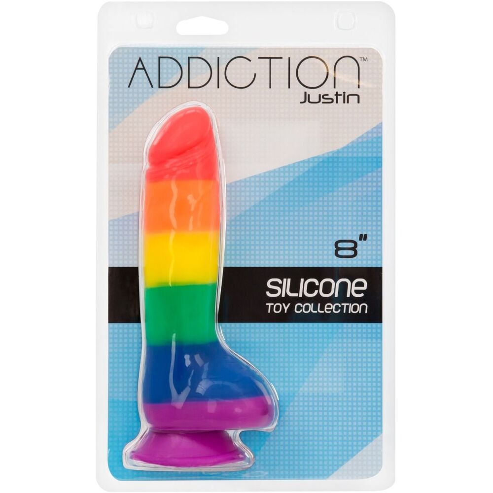 Addiction Justin 8 Inch Rainbow Dildo - Image 3