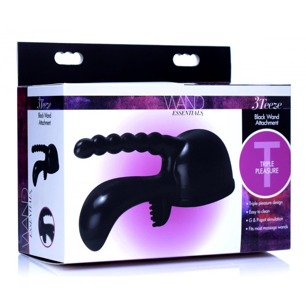 XR Triple Pleaser Wand Attachment Black - Image 3