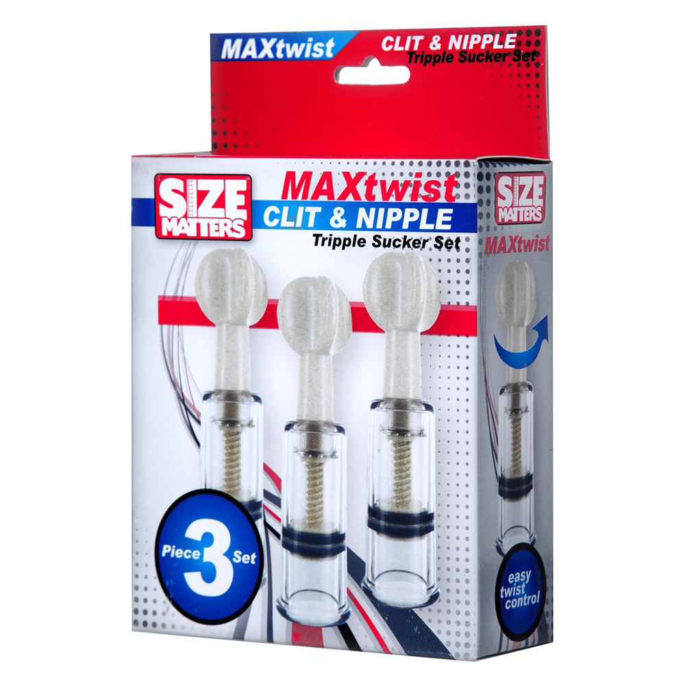Size Matters Max Twist Clit and Nipple Triple Sucker Set - Image 3