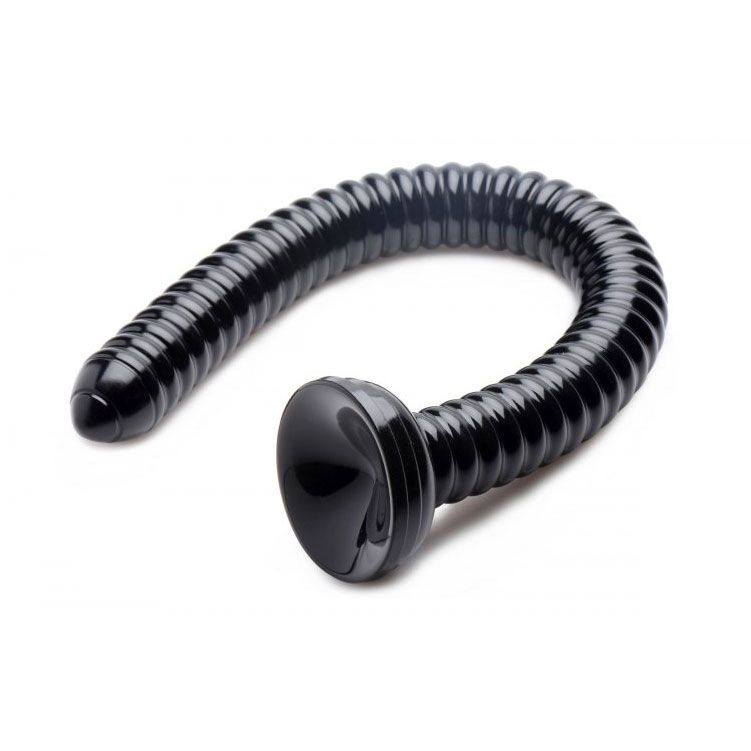 XR Hosed 19 Inch Ribbed Anal Snake Dildo - Image 2