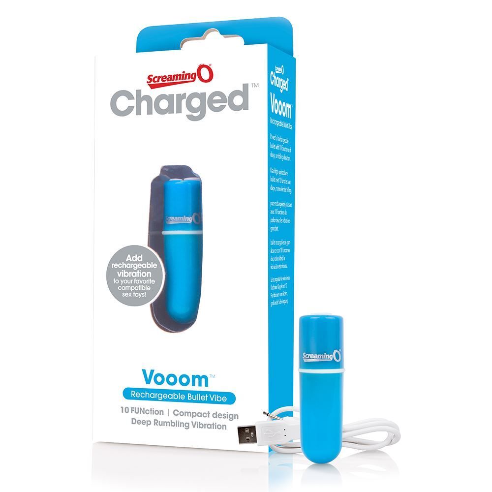 Screaming O Charged Vooom Rechargeable Bullet Blue - Image 3