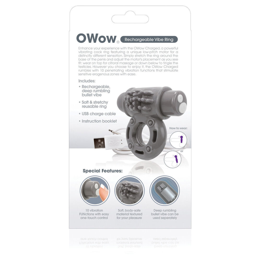 Screaming O Charged OWow Grey Vibrating Cock Ring - Image 4