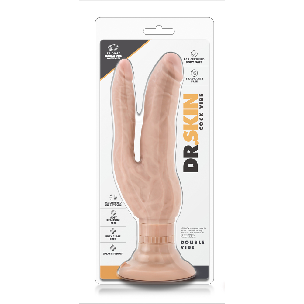 Dr. Skin 7 Inch Dual Penetrating Vibrating Dildo - Image 4