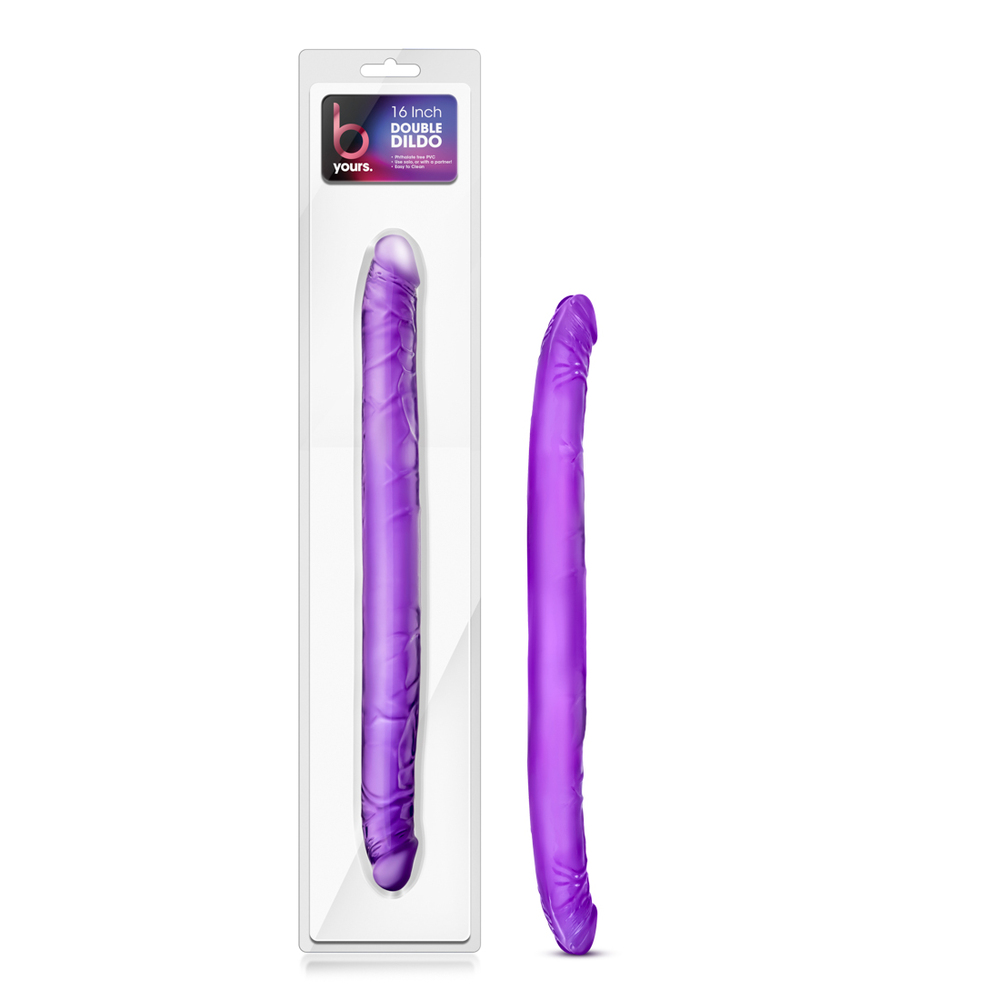 B Yours 16 Inch Purple Double Dildo - Image 3