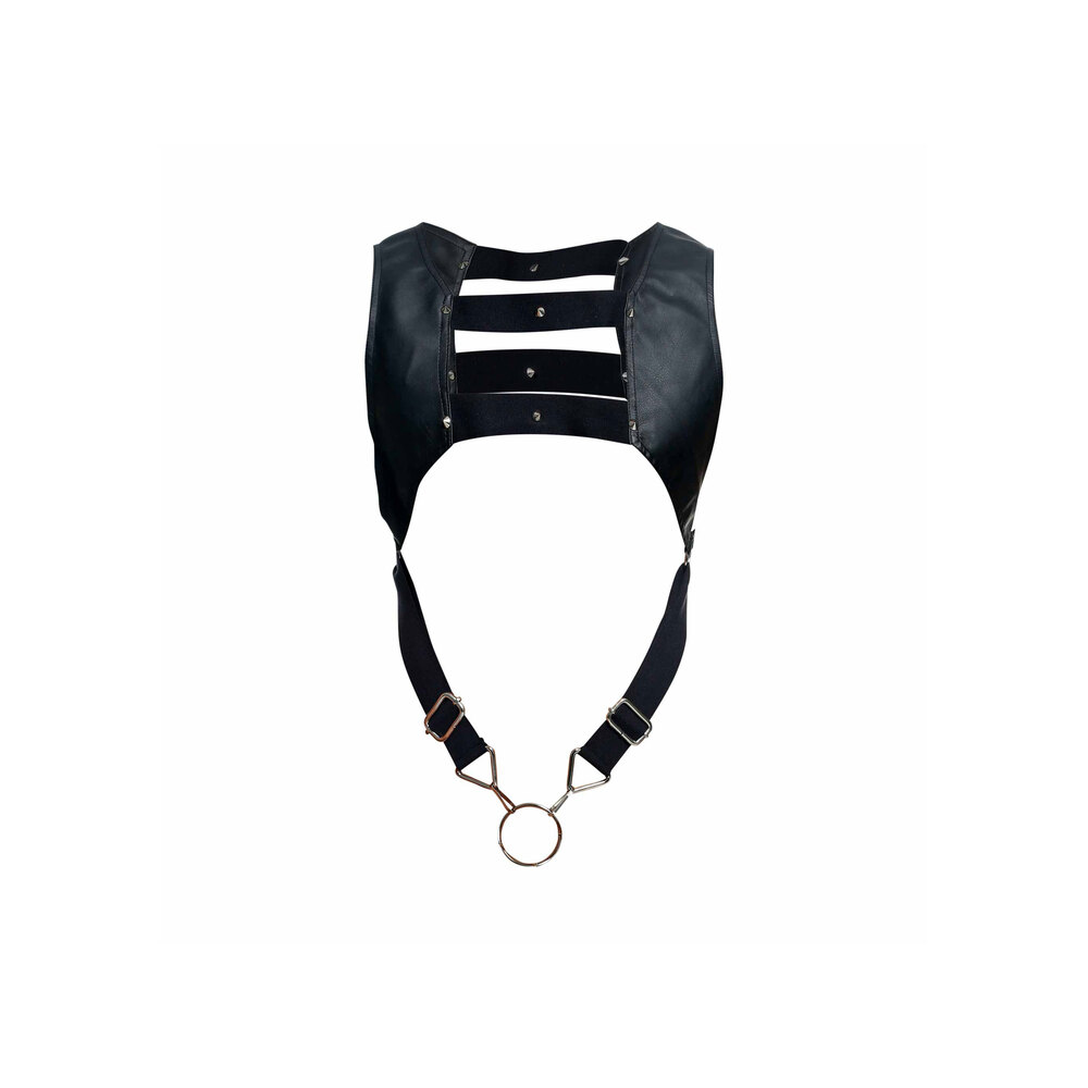 Male Basics Dngeon Crop Top Cock Ring Harness - Image 3