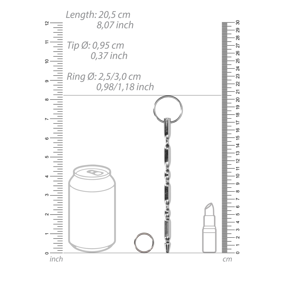 Ouch Urethral Sounding Steel Dilator With Ring - Image 2