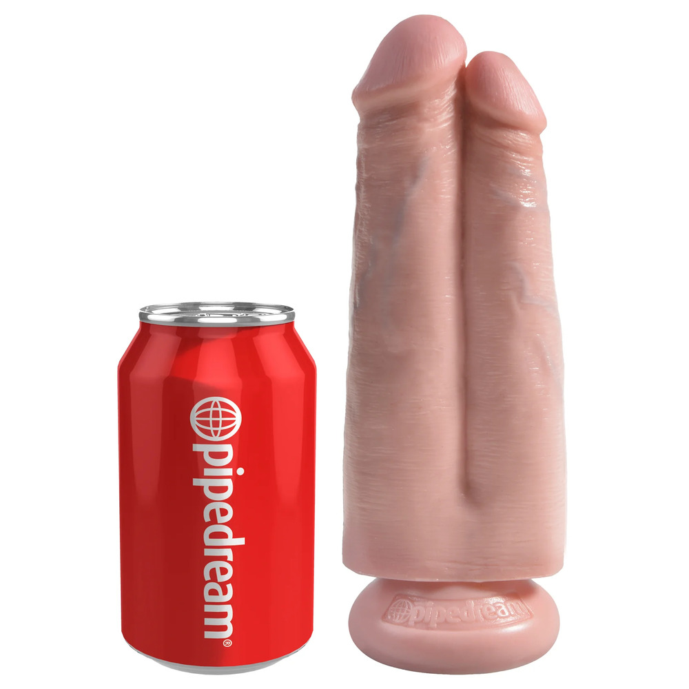King Cock Two Cocks One Hole 7 Inch Flesh Dildo - Image 2