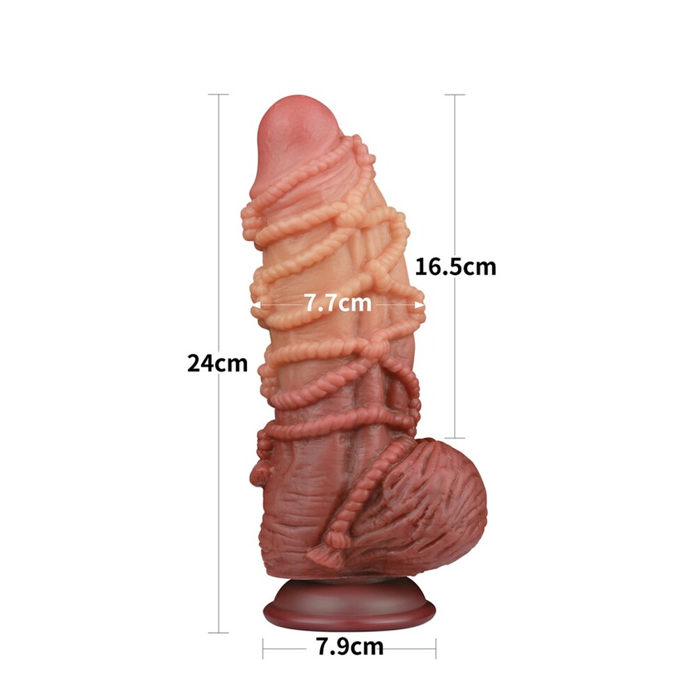 Lovetoy Extreme Dildo With Rope Pattern - Image 3