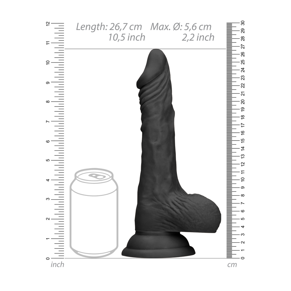 RealRock 10 Inch Dong With Testicles Black - Image 2