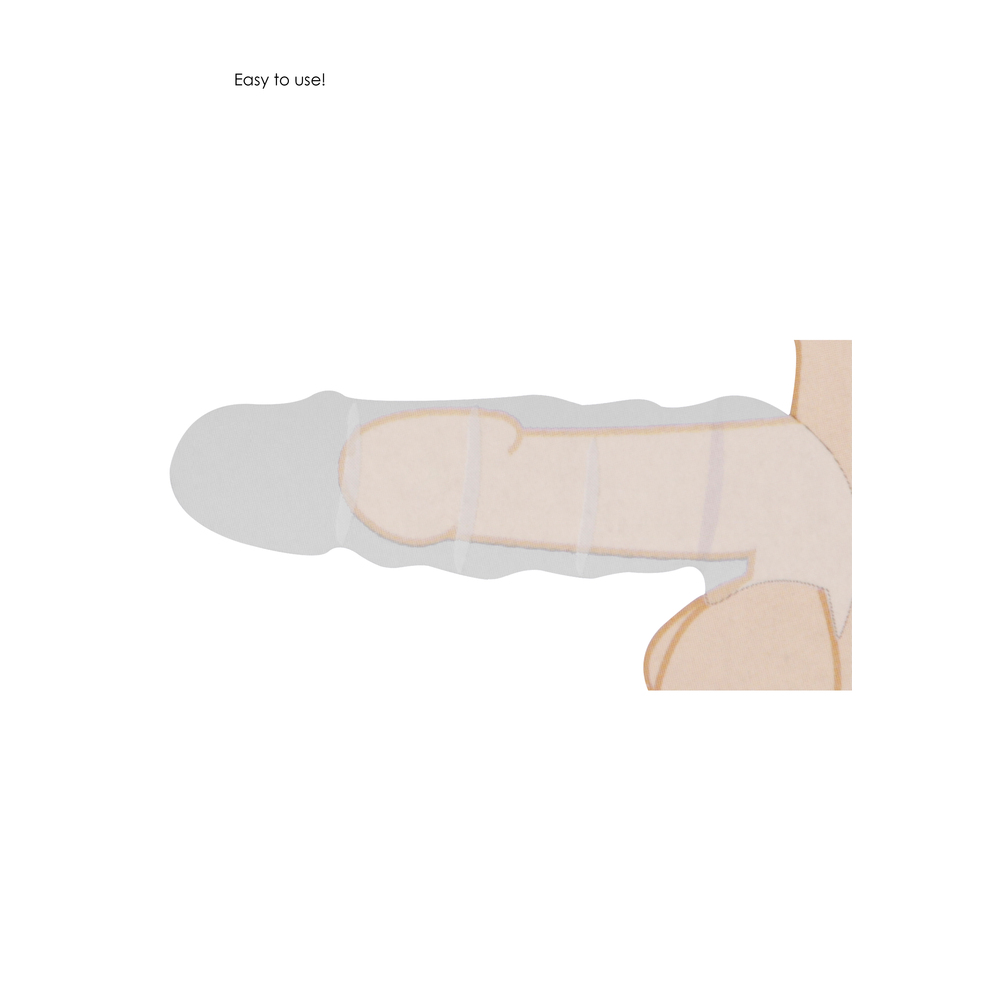 RealRock 8 Inch Penis Sleeve Flesh Pink - Image 3