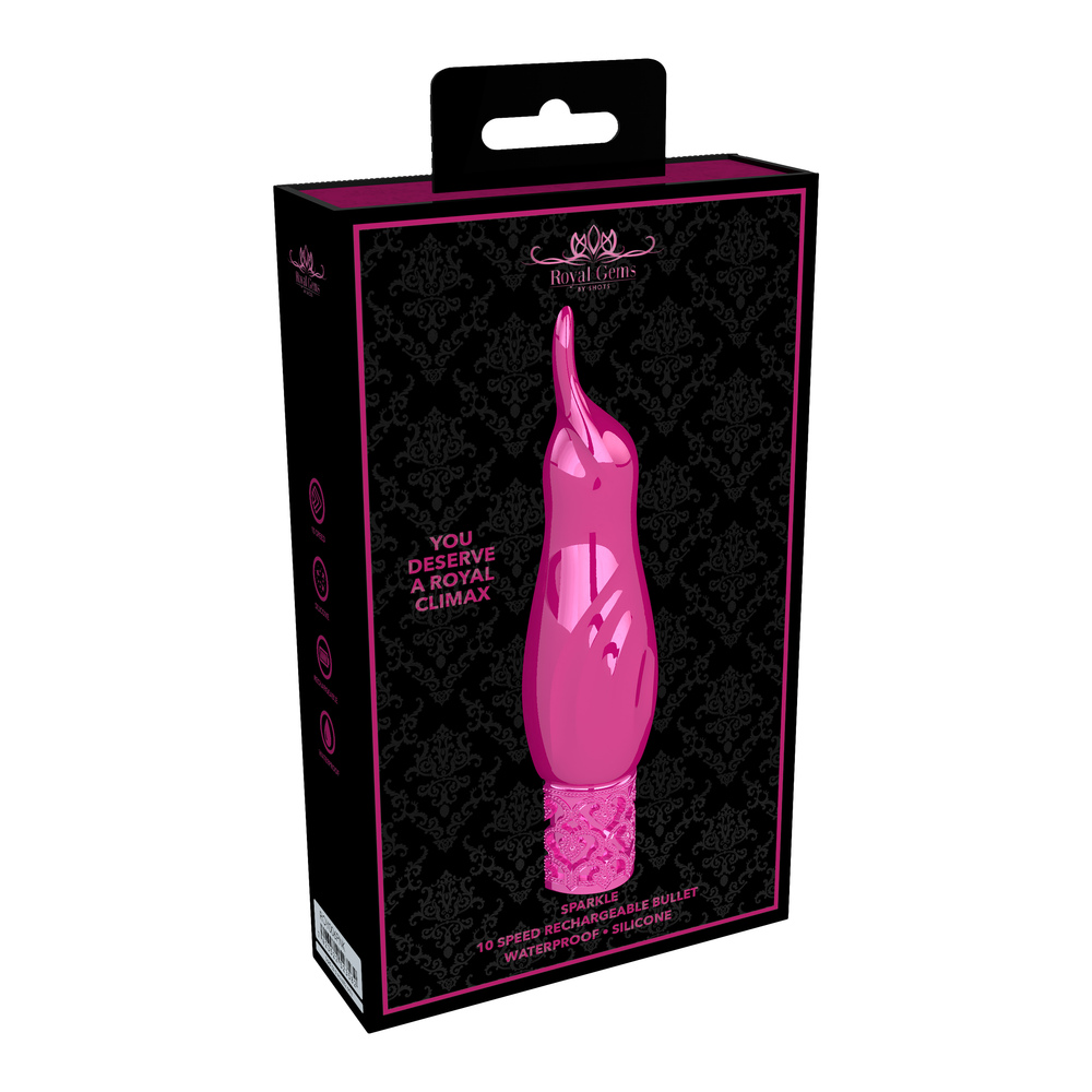 Royal Gems Sparkle Rechargeable Bullet Pink - Image 4