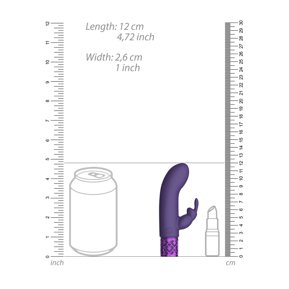 Royal Gems Dazzling Rechargeable Rabbit Bullet Purple - Image 3