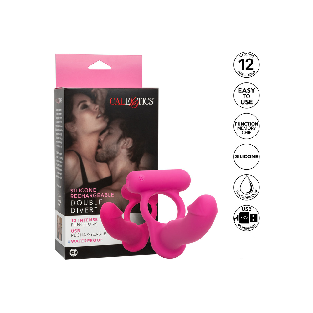 Silicone Rechargeable Double Diver Stimulator - Image 4