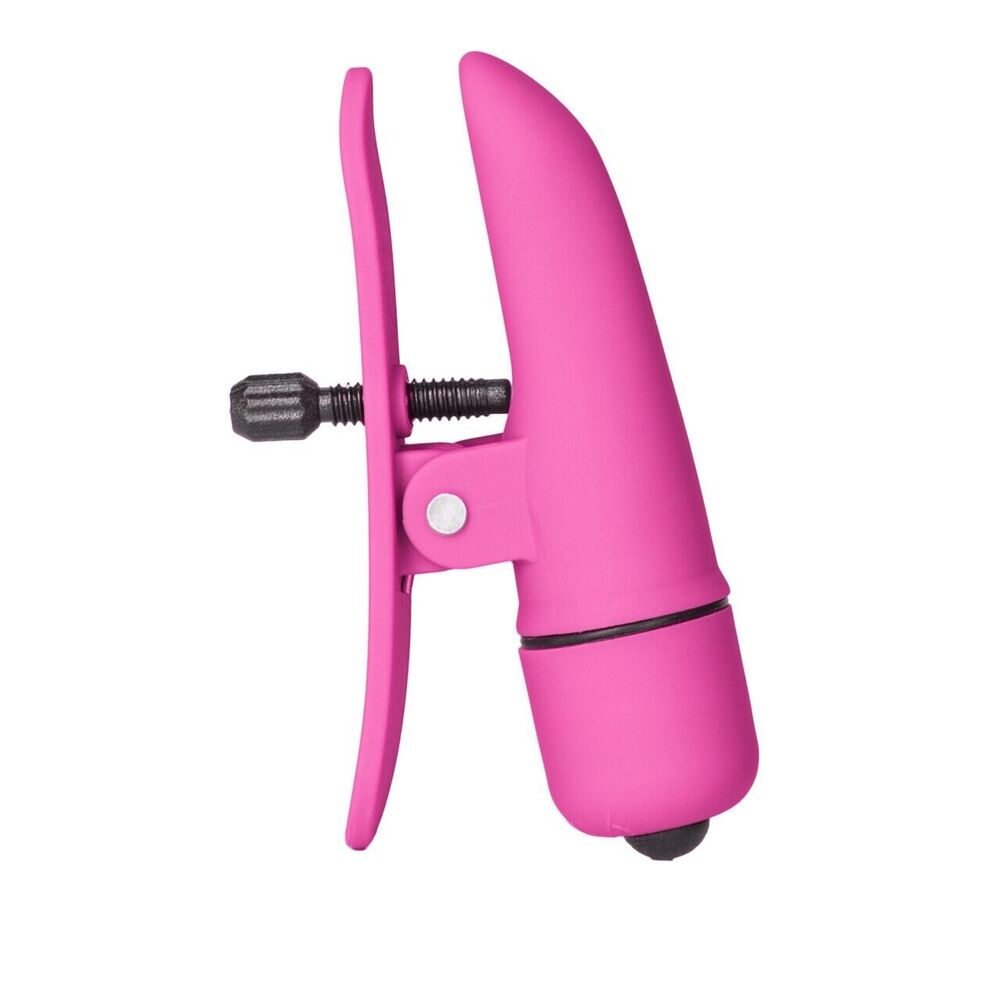 Nipplettes Vibrating Pink Nipple Clamps Adjustable - Image 3