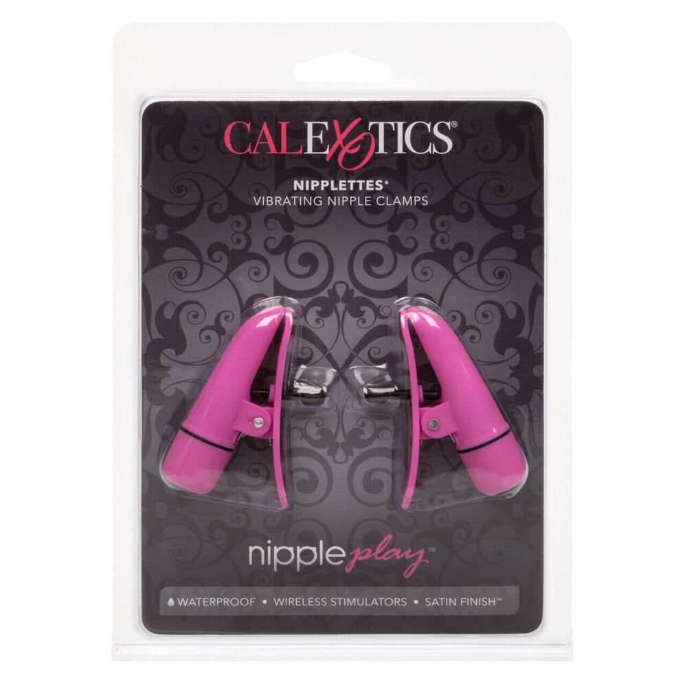 Nipplettes Vibrating Pink Nipple Clamps Adjustable - Image 4