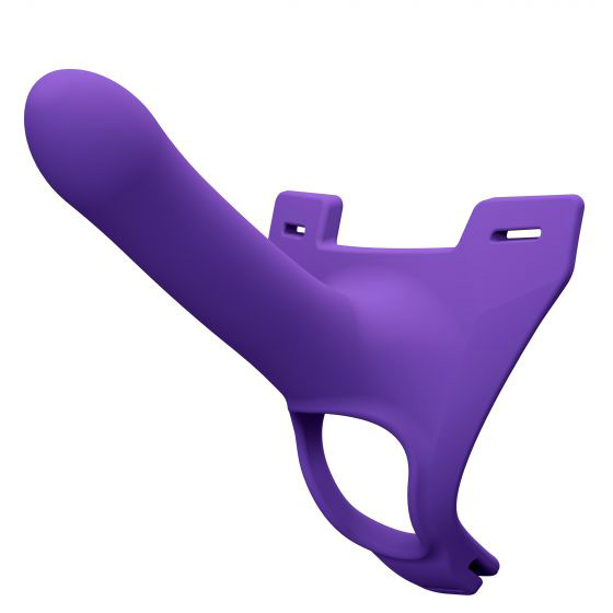Zoro Silicone Strap on System With Waistbands Purple 5.5 Inch - Image 2
