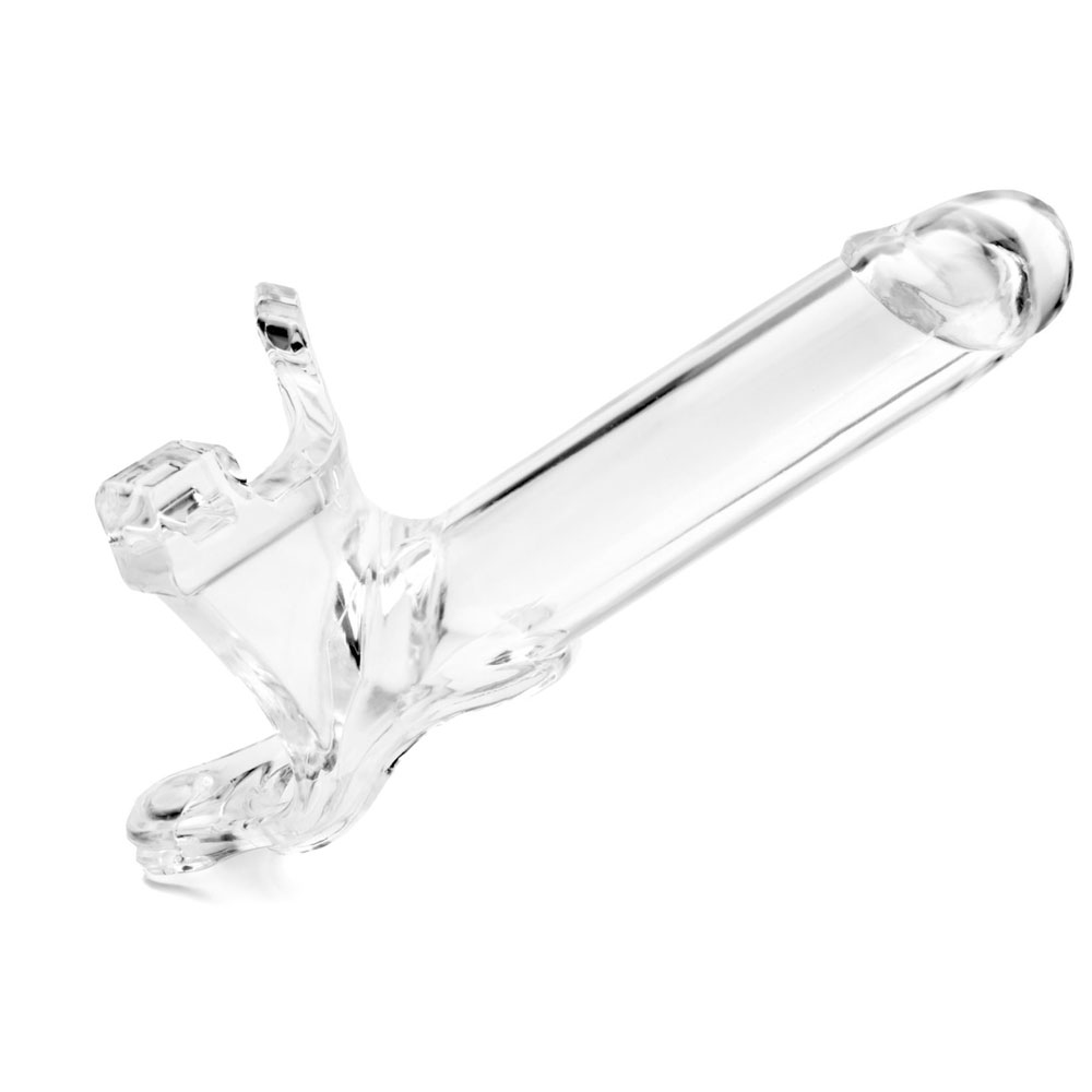 Perfect Fit Zoro Knight 6 Inch Hollow Silicone Clear Strapon - Image 3